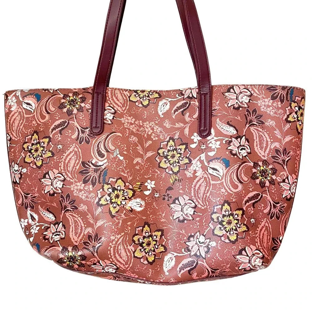 Florals print tote bag